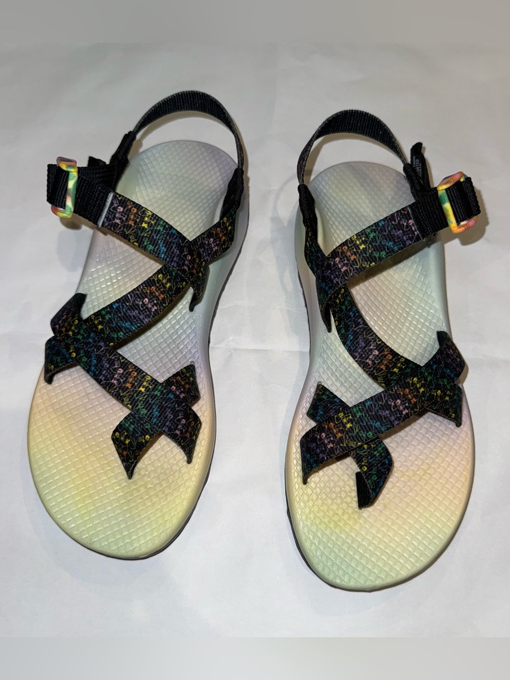 Chaco Women's 9 Grateful Dead Black Multi Colored Strap Sandals
